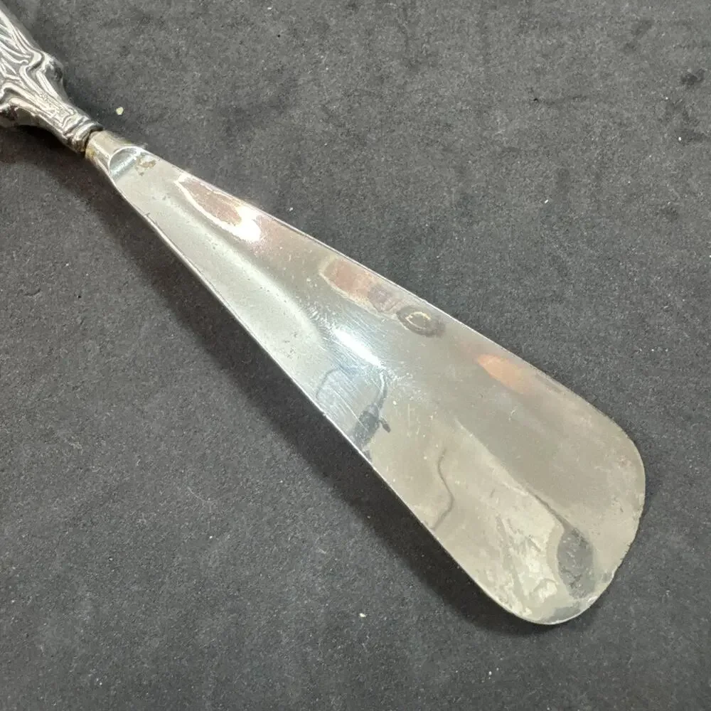 Antique Sterling Silver Shoe Horn Art Lady Handle